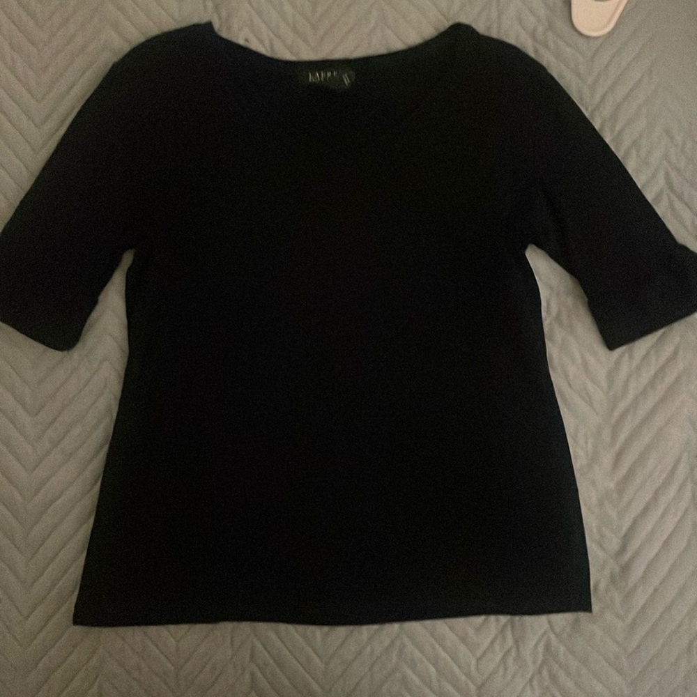 Women’s navy blue Ralph Lauren size medium 100% cotton shirt